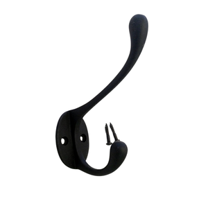 Cast Iron coat hook - VICTORIAN STYLE - Black finish