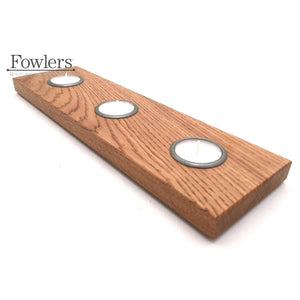 4 Sizes - Solid Oak Tealight holder - FOWLERS