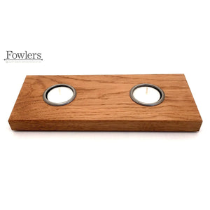 4 Sizes - Solid Oak Tealight holder - FOWLERS