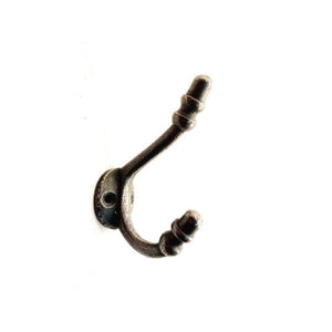 Cast Iron coat hook - ACORN CHILDRENS STYLE (Small) - Natural Polished finish. - FOWLERS