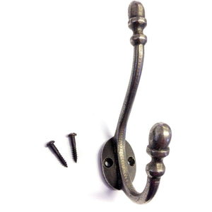 Cast Iron hooks - ROBE STYLE - Natural polished finished. – FOWLERS