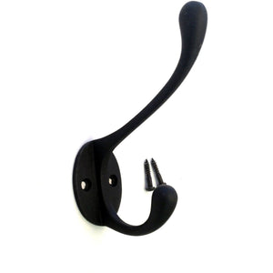 Cast Iron coat hook - VICTORIAN STYLE - Black finish - FOWLERS