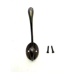 Cast Iron coat hook - VICTORIAN STYLE - Natural polished finish. - FOWLERS
