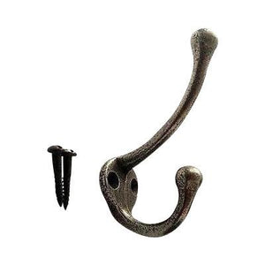 Cast Iron hooks - CHILDRENS STYLE ( SMALL ) -Natural polished finish - FOWLERS