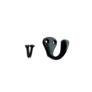 Cast Iron hooks - KEY STYLE - Black finish - FOWLERS