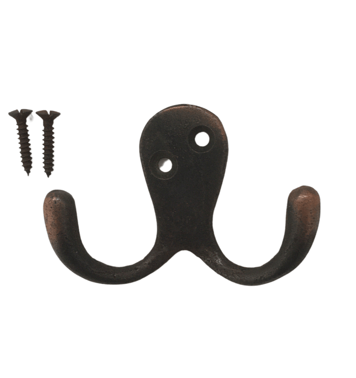 Cast Iron hooks - ROBE STYLE - Copper coated  finish