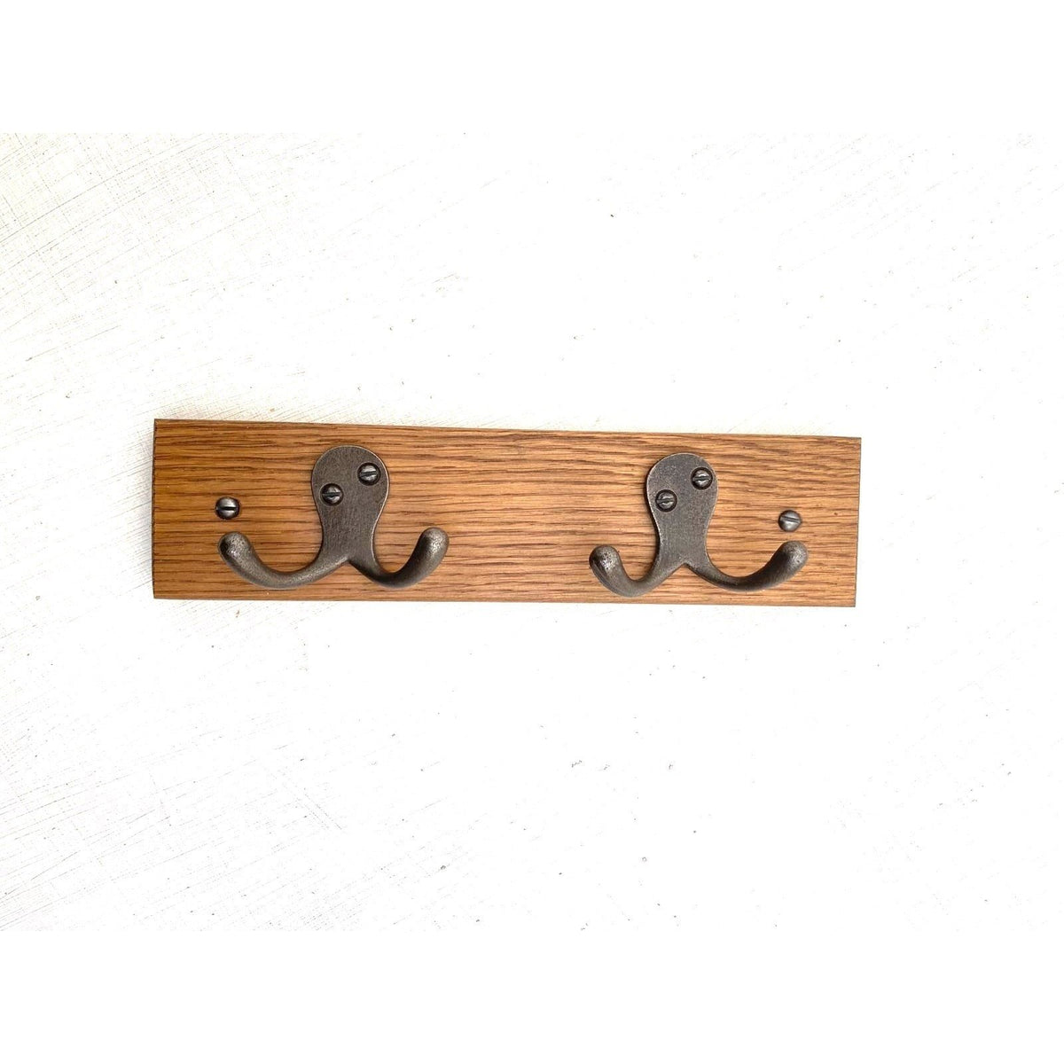 HANDMADE - SOLID OAK CLASSIC SMALL WOODEN COAT RACK - Natural polished ...